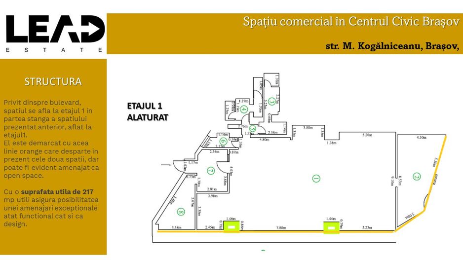 Spatiu comercial de inchiriat, 1974 mp utili, Centrul Civic Brasov! - Poză 7