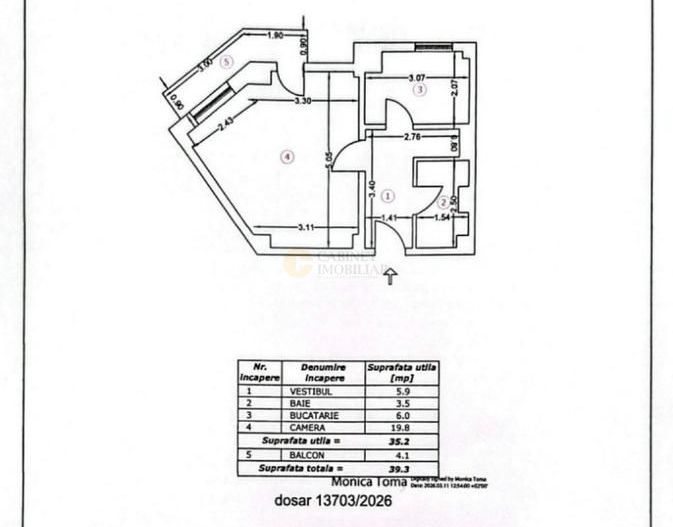 Garsoniera I 39 mp I Mantuleasa  | Bloc 1982 I Creditabil - Poză 7