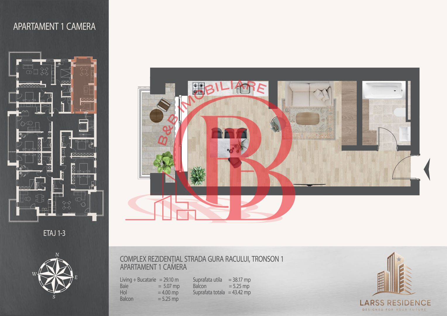 Garsoniera ideala investitie  Pallady Metrou Nicolae Teclu - Schiță 8
