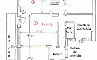 APARTAMENT 3 CAMERE | CENTRALĂ PROPRIE | LIFT FUNCȚIONAL | ULTRACENTRAL DACIA - Schiță 18