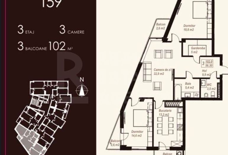 Vânzare apartament 102  mp, strada Basarabia, Ialoveni - Poză 21