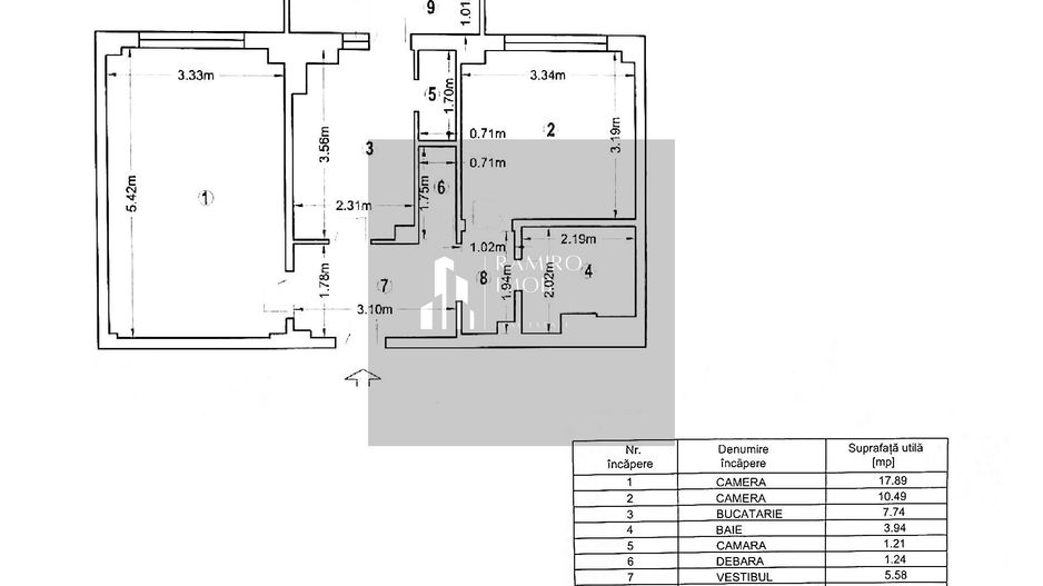 Ap 2 camere -decomandat renovat mobilat-utilat - Mihai Bravu / Dristor - Poză 3