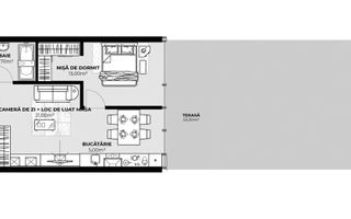Apartament 2 camere de vânzare | 44,70 | Zona Autogară | Etaj 2 - Poză 1