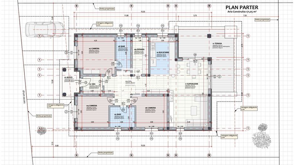 Casă individuală 4 camere, 130 mp utili, teren 500 mp, Cisnădie - Schiță 11