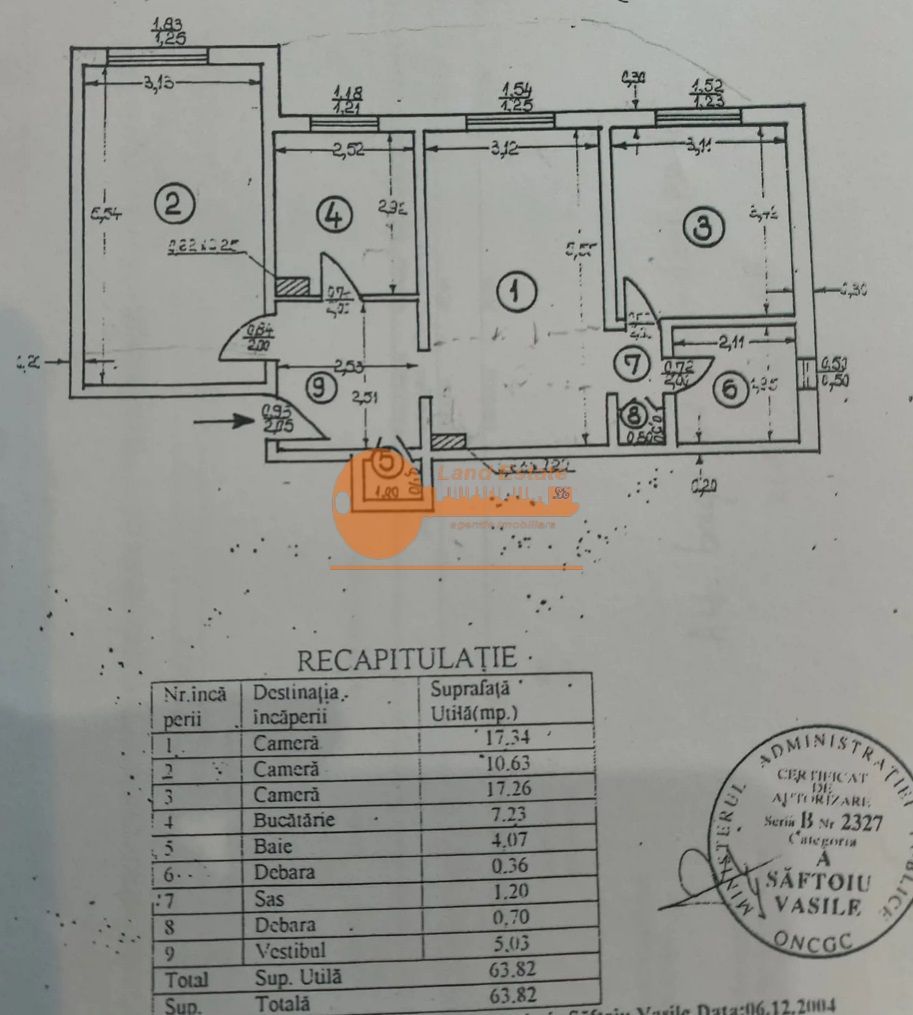 Apartament 3 camere Rahova | Complet mobilat și utilat | Centrală proprie - Schiță 8