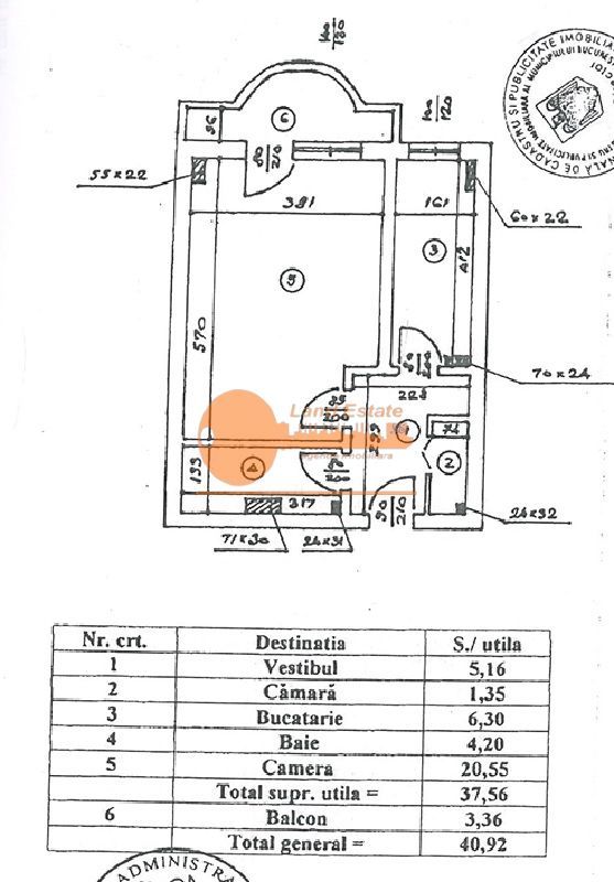 Garsonieră confort 1 | Lujerului | 40,92 mp total | 350 m de metrou - Schiță 10