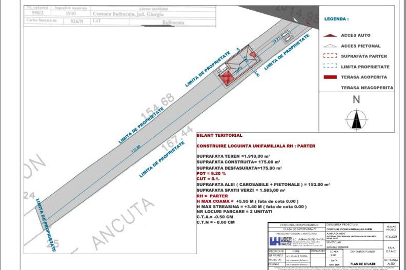 Teren cu proiect de casa pe parter langa Bucuresti - Poză 2