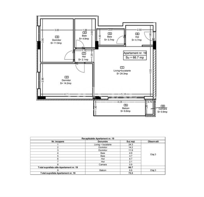 Dezvoltator | Apartament 3 Camere | 67 mp | 2 Bai | Zona Eroilor - Poză 5