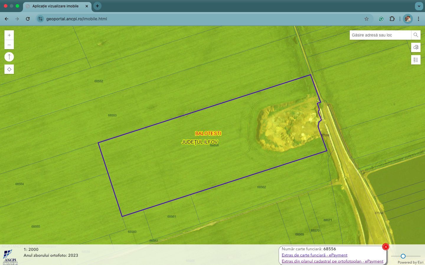 Teren intravilan cu destinatie rezidentiala 55.515 mp Balotesti - Poză 1