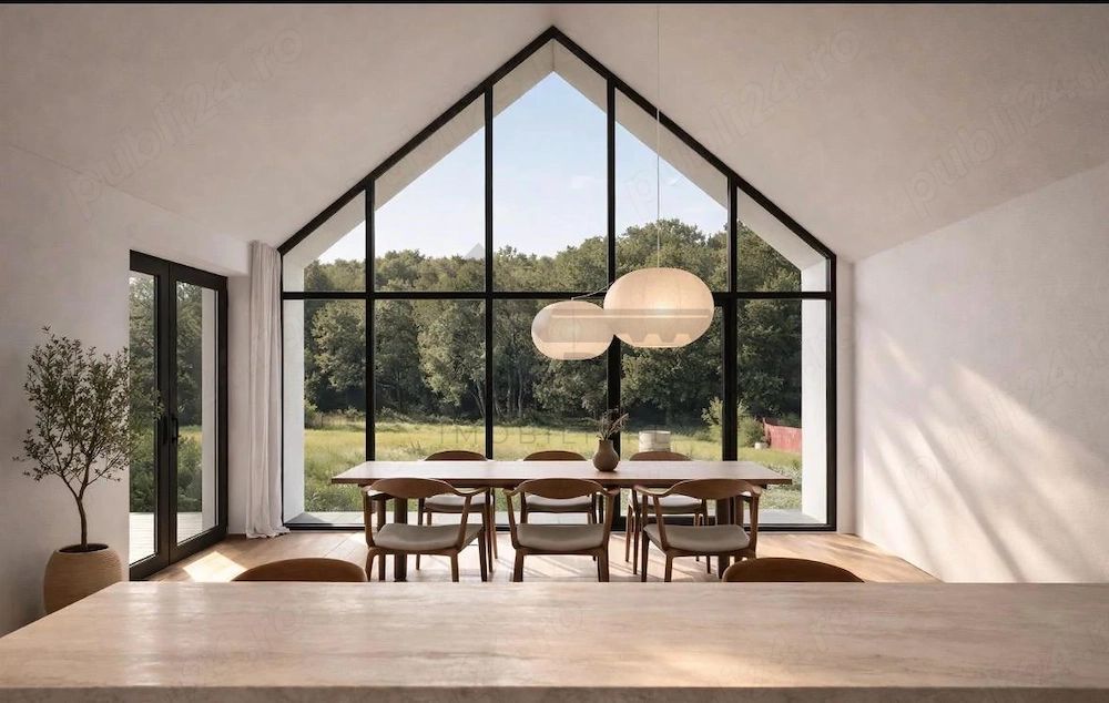 Casa individuala superba, cu arhitectura scandinava, moderna - langa padure, teren generos - Poză 5