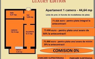 Apartament decomandat de vanzare in Iasi, Galata, 44,64 mp, bloc nou - Poză 2