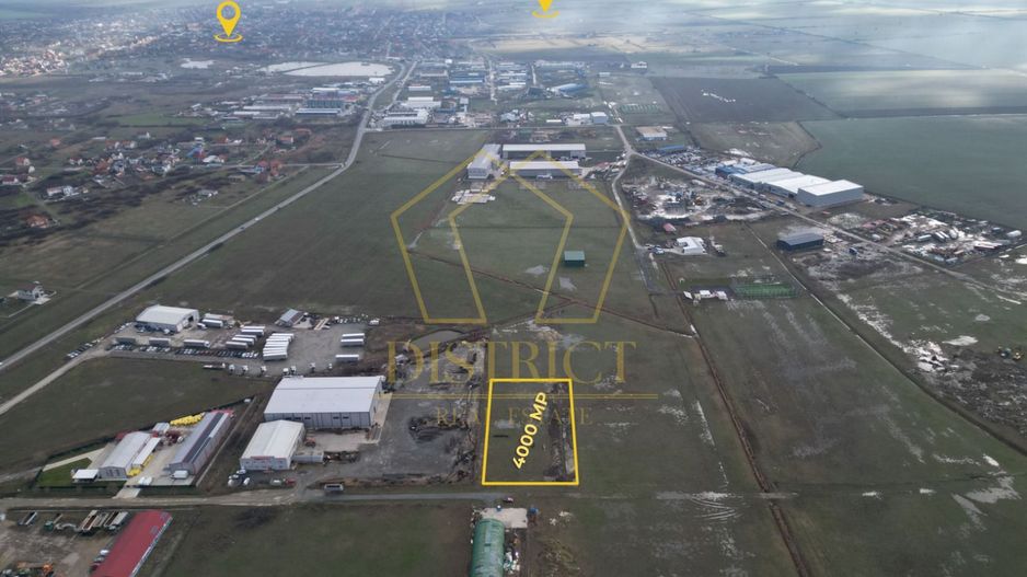 Teren industrial 4.000 mp, parcelabil, POT 80% I Săcălaz - Poză 3