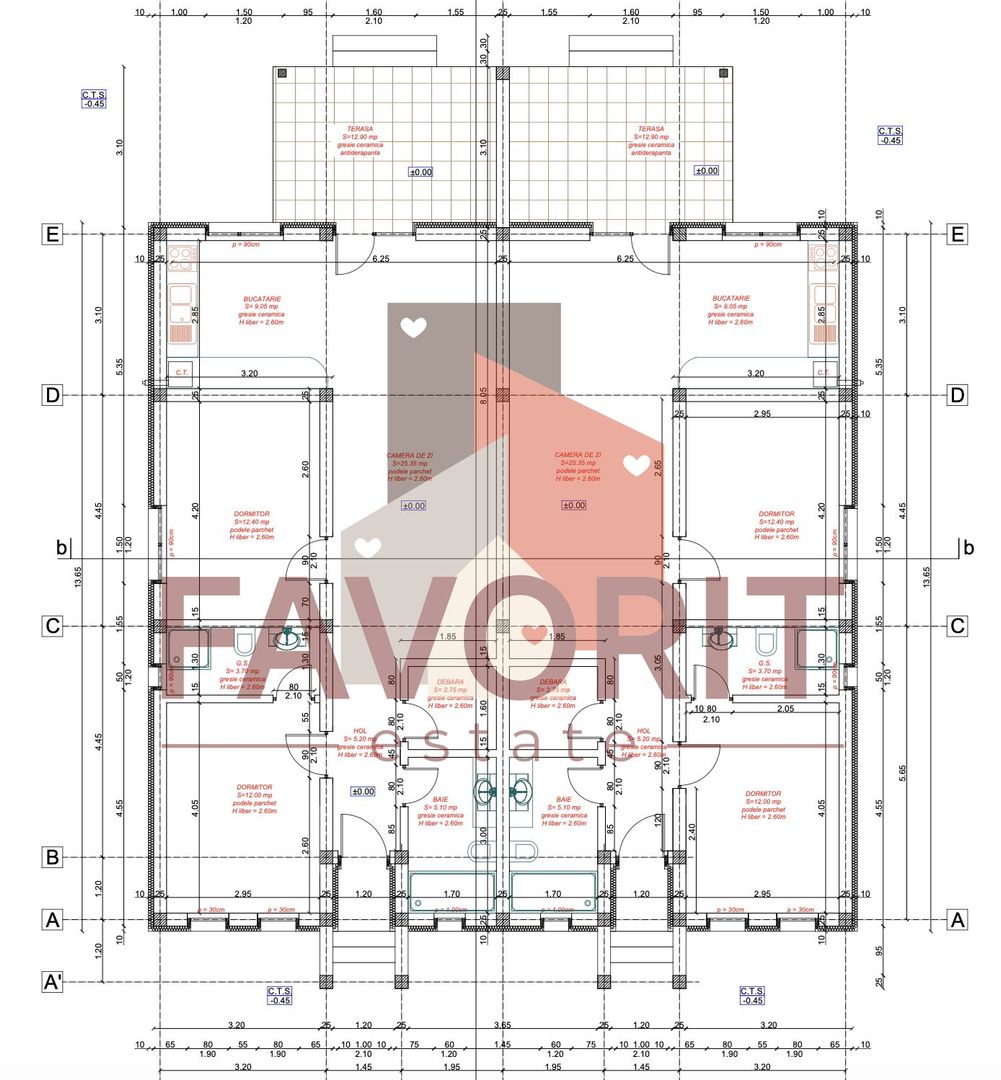 Duplex de vanzare in Mosnita Noua. 3 camere. Finisaje la alegere. - Schiță 5