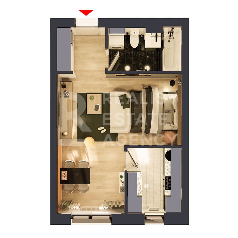 Vânzare, garsonieră, 1 cameră tip A, Hils Brauner, București - Poză 7