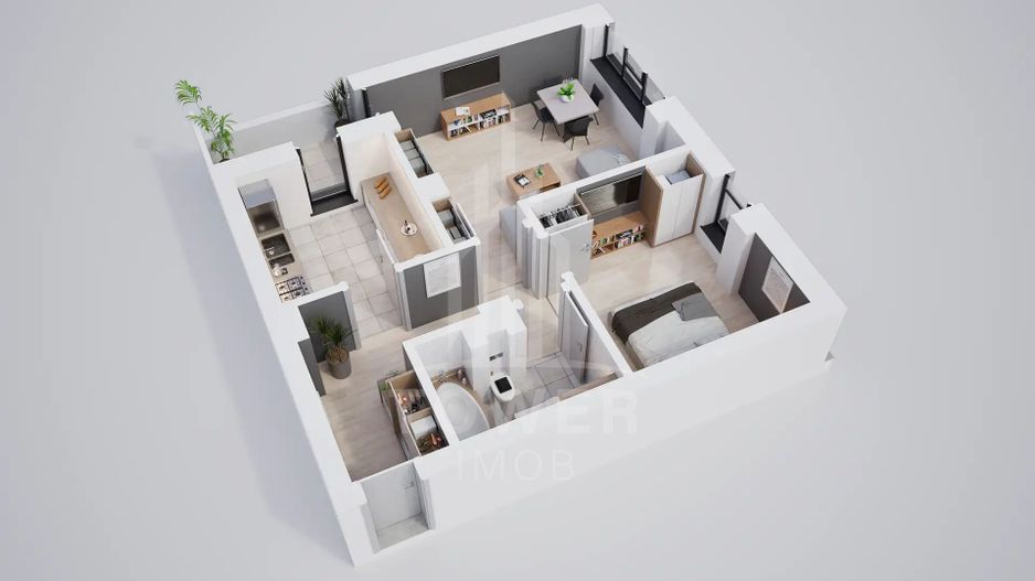 Apartament cu 2 camere. Rate la dezvoltator pe 7 ani, plata și în Crypto - Poză 3