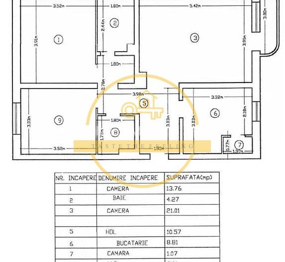 Apartament 3 cam. DC, 81mp. / Arcu / 2 min de Carrefour Billa! - Poză 14