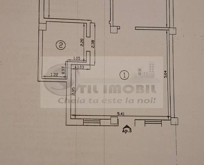 Apartament 3 cam - Str. Magnoliei - 50 mp terasa. - Schiță 9