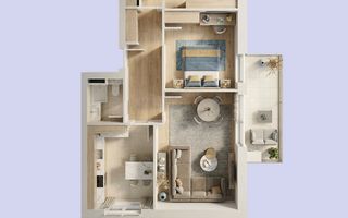 Apartament premium 76 mp utili 3 camere 2 bai etaj 2  Lacul lui Binder - Poză 1