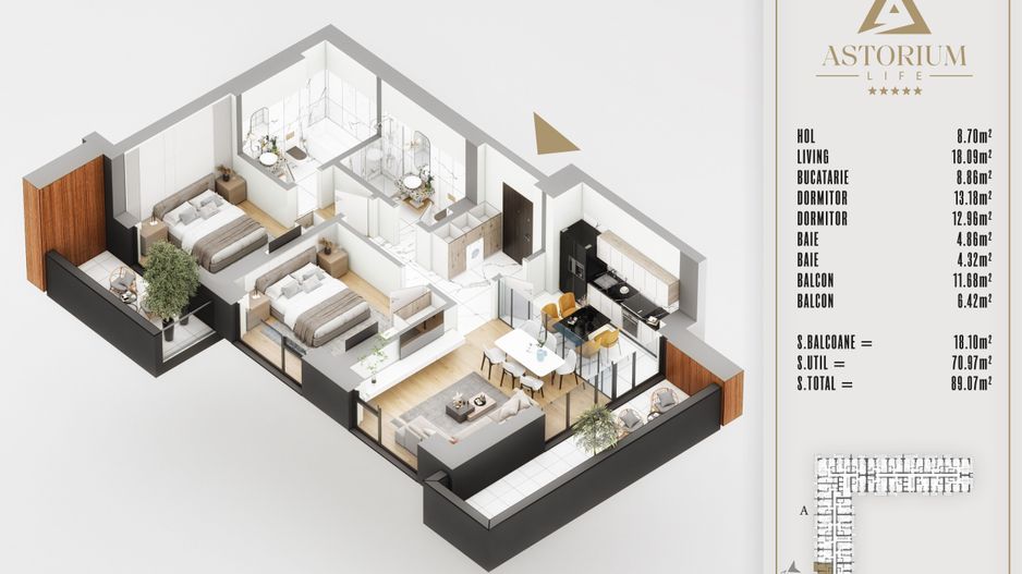 Titan Astorium 3 camere predare2025 calitate Premium DESIGNER INCLUS - Poză 8