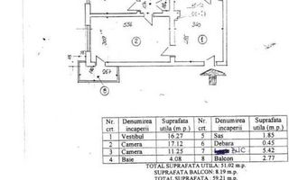 OPORTUNITATE | APARTAMENT 2 CAMERE | CALEA MOSILOR | BLOC 1982 - Schiță 8