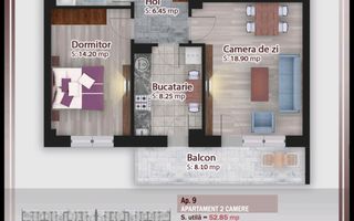 Apartament 2 camere decomandat,Cel mai mic pret, Rezidential Pallady - Poză 4