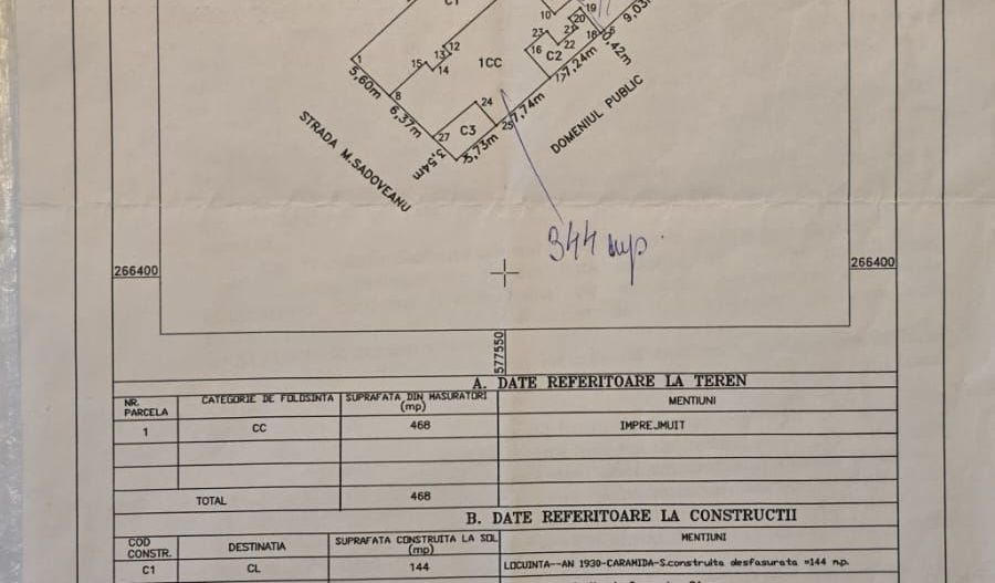 De vânzare  casă situată pe strada Mihail Sadoveanu - Schiță 26