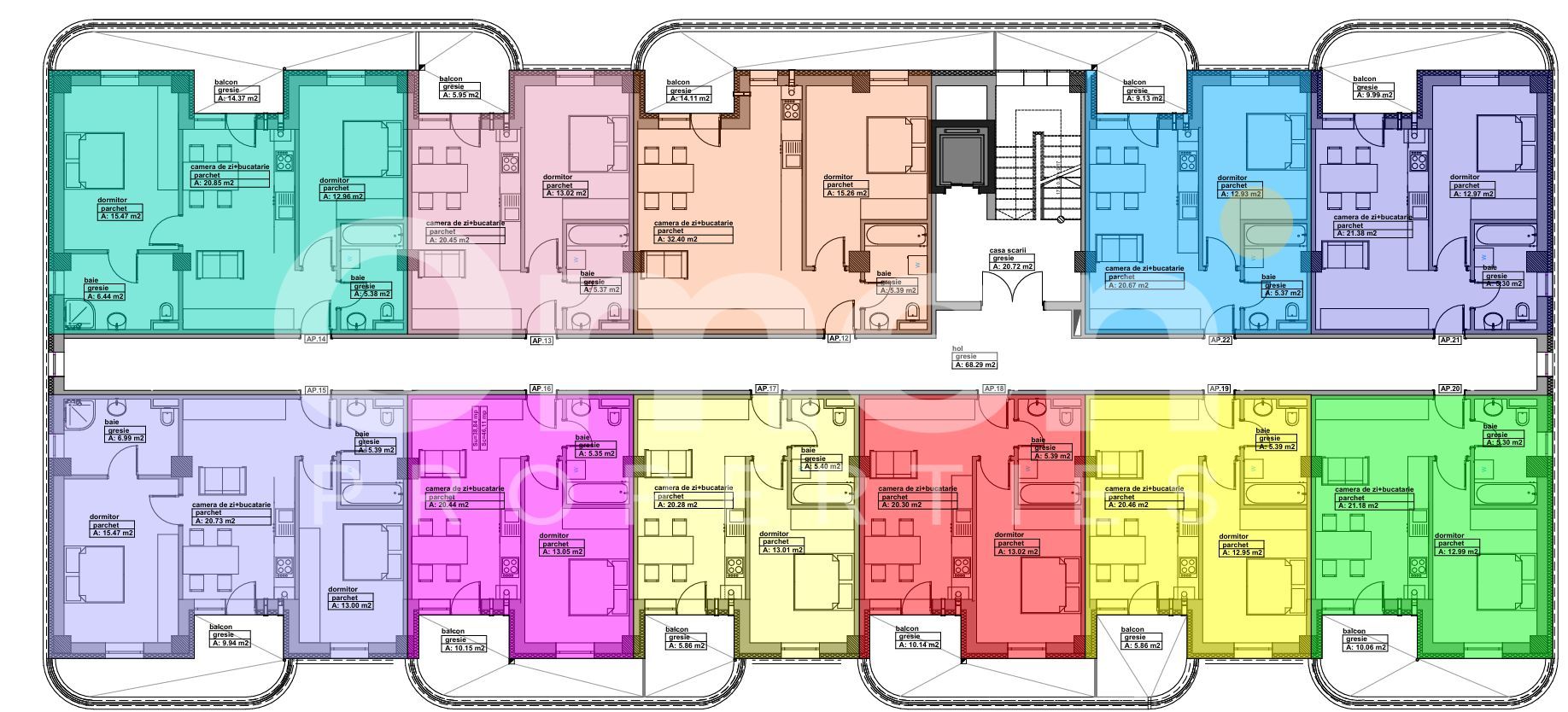 Apartament 2 camere de vânzare - 67.79mp – Complex Lupului 10 - Poză 6