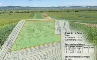 Teren extravilan 2393 mp | Gura Râului | acces, Carte Funciară - Poză 2