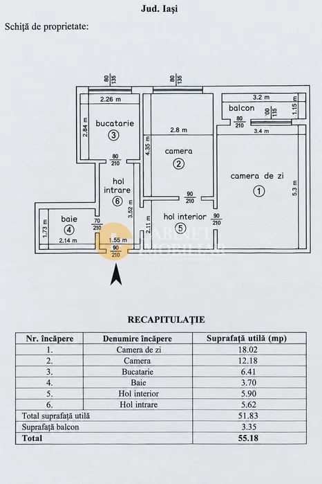 🏡 APARTAMENT 2 CAMERE DECOMANDAT – ALEXANDRU CEL BUN | 55 MP | ETAJ INTERMEDIAR - Poză 8