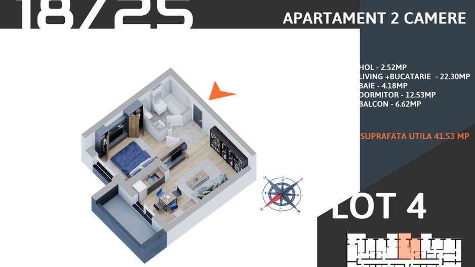 Apartament 2 camere Titan  Pallady Metrou Nicolae Teclu - Schiță 5