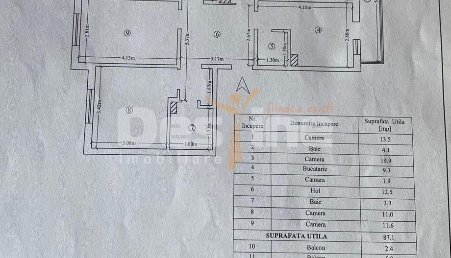 COMISION 0% - Apartament 4 camere 94.5mp - Lunca Cetatuii - Schiță 15