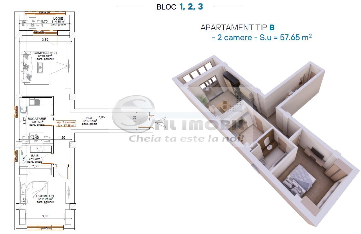 Apartament 2 camere - Pacurari - Strada Soarelui - Poză 1