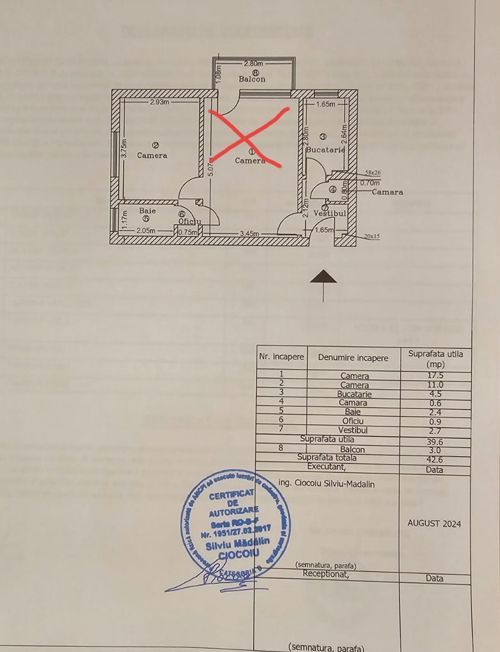 2 camere || Parcul Cinematograf Floreasca - Schiță 13