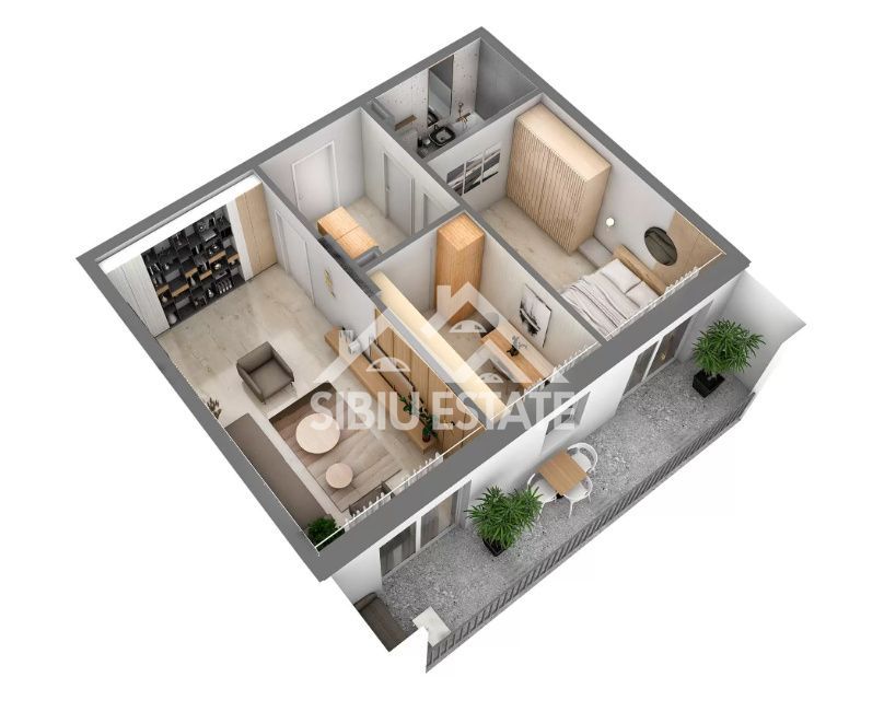 Apartament 2 camere decomandat, cu balcon 12 mp si parcare - Poză 2