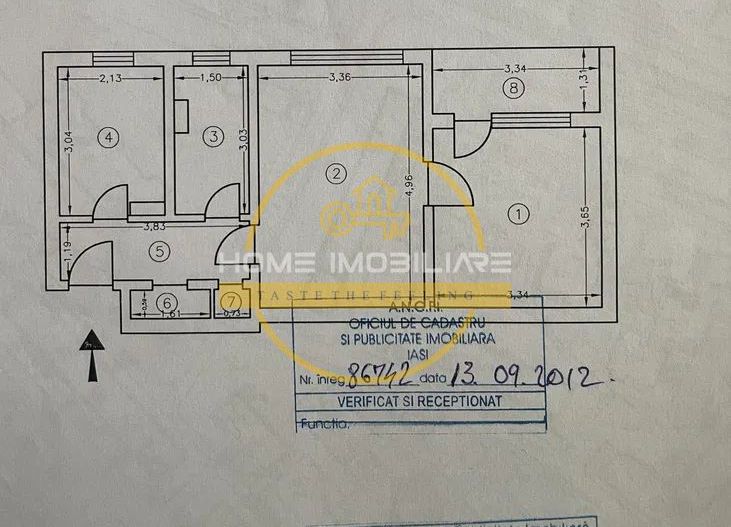 Apartament cu 2 camere/ 50mp/ zona Podu Ros - Poză 7