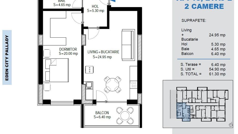 AP. 2 CAM. CU LIVING OPEN SPACE. PROIECT PREMIUM - BLOC P+4! - Poză 2