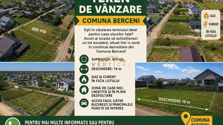 Teren de vânzare în Comuna Berceni - Poză 1