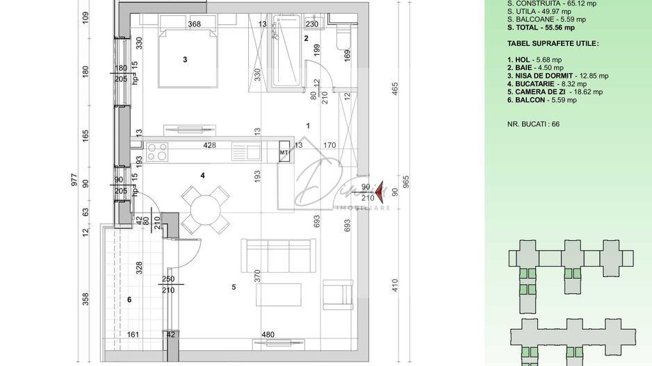 Apartament 2 camere Obor Veranda Mall - High Garden East I COM0% - Poză 3