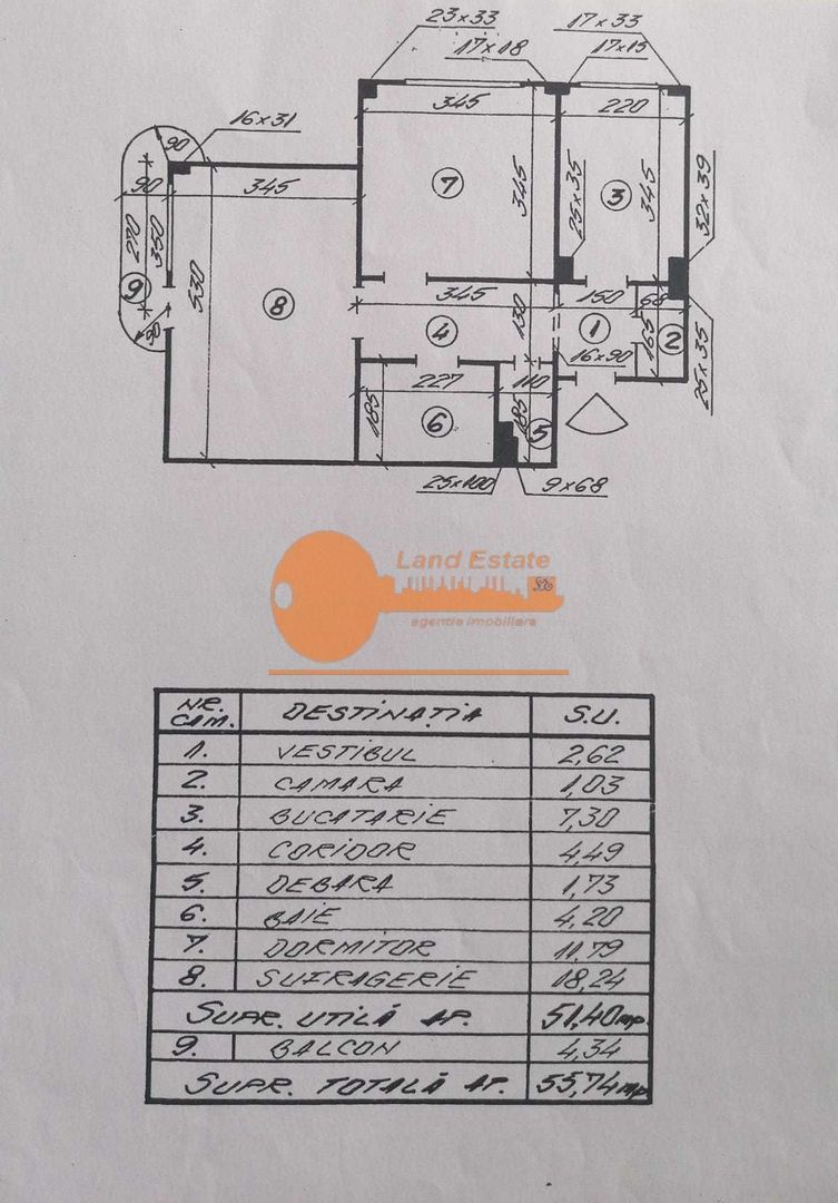 Apartament 2 Camere Decomandat | 56 mp | Rahova - Schiță 7