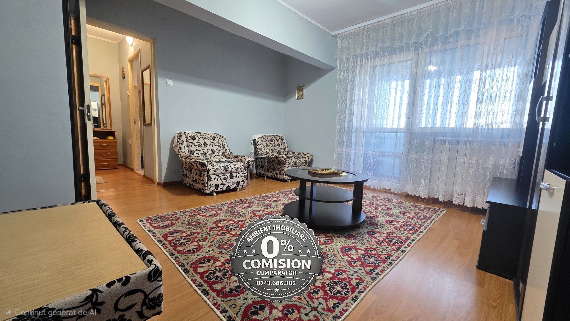 Apartament 2 camere, etaj 2, mobilat și utilat, VASLUI - zona Ana Ipătescu; - Poză 4