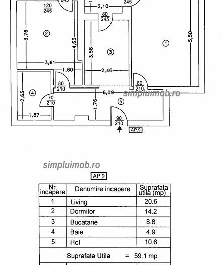 Apartament 2 cam Gama Rezidence 3 complet mobilat+ loc parcare - Poză 13