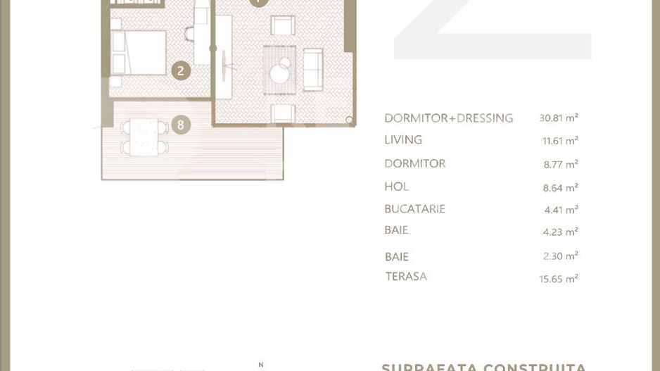 Vânzare apartament, 2 camere - Primes Rahmaninov Collection, Floreasca - Schiță 8