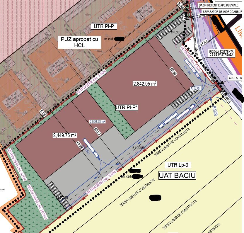 Proiect doua hale 6000 mp PUZ aprobat Baciu - Poză 1