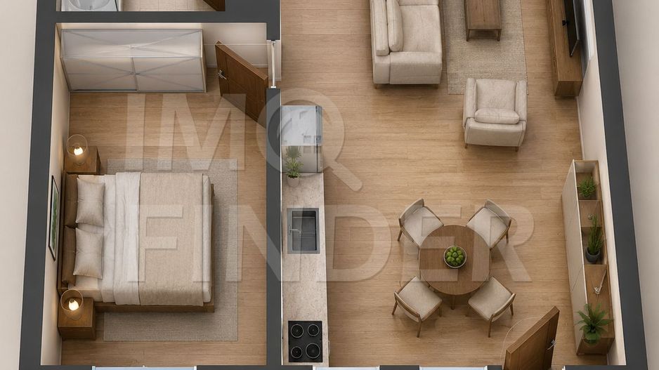 Apartament 2 camere premium | Imobil nou 2025 | Zona Vivo - Schiță 2