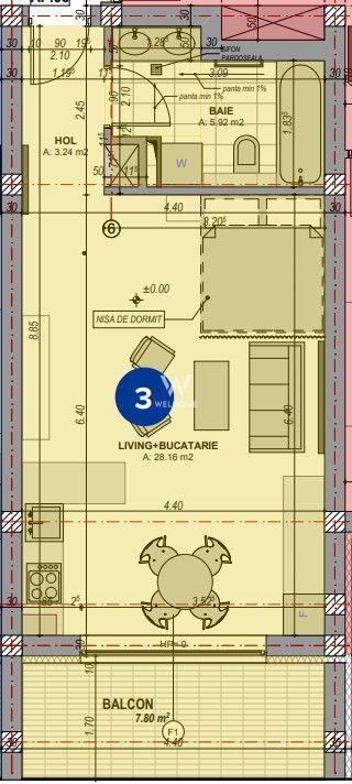 Studio LA CHEIE INTABULAT, 38 mp, Cristian, Sibiu - Schiță 18