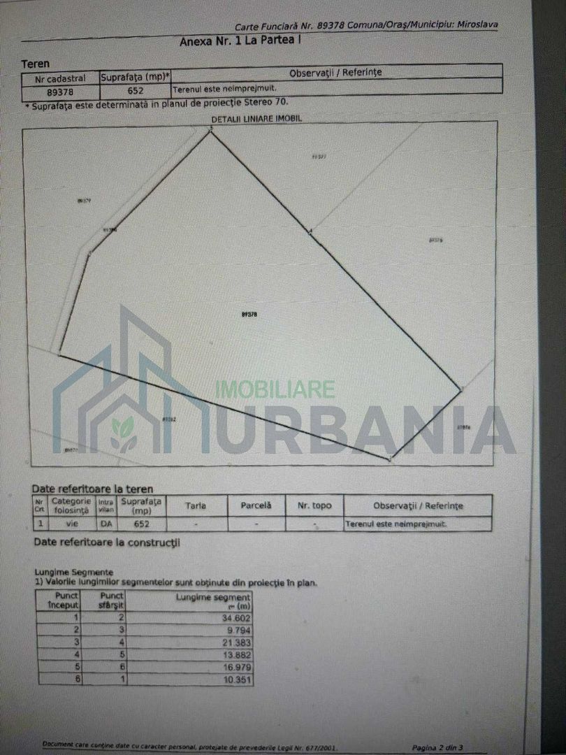 Teren de vanzare in Uricani, Iasi, spate Dedeman - 652 mp - Poză 4