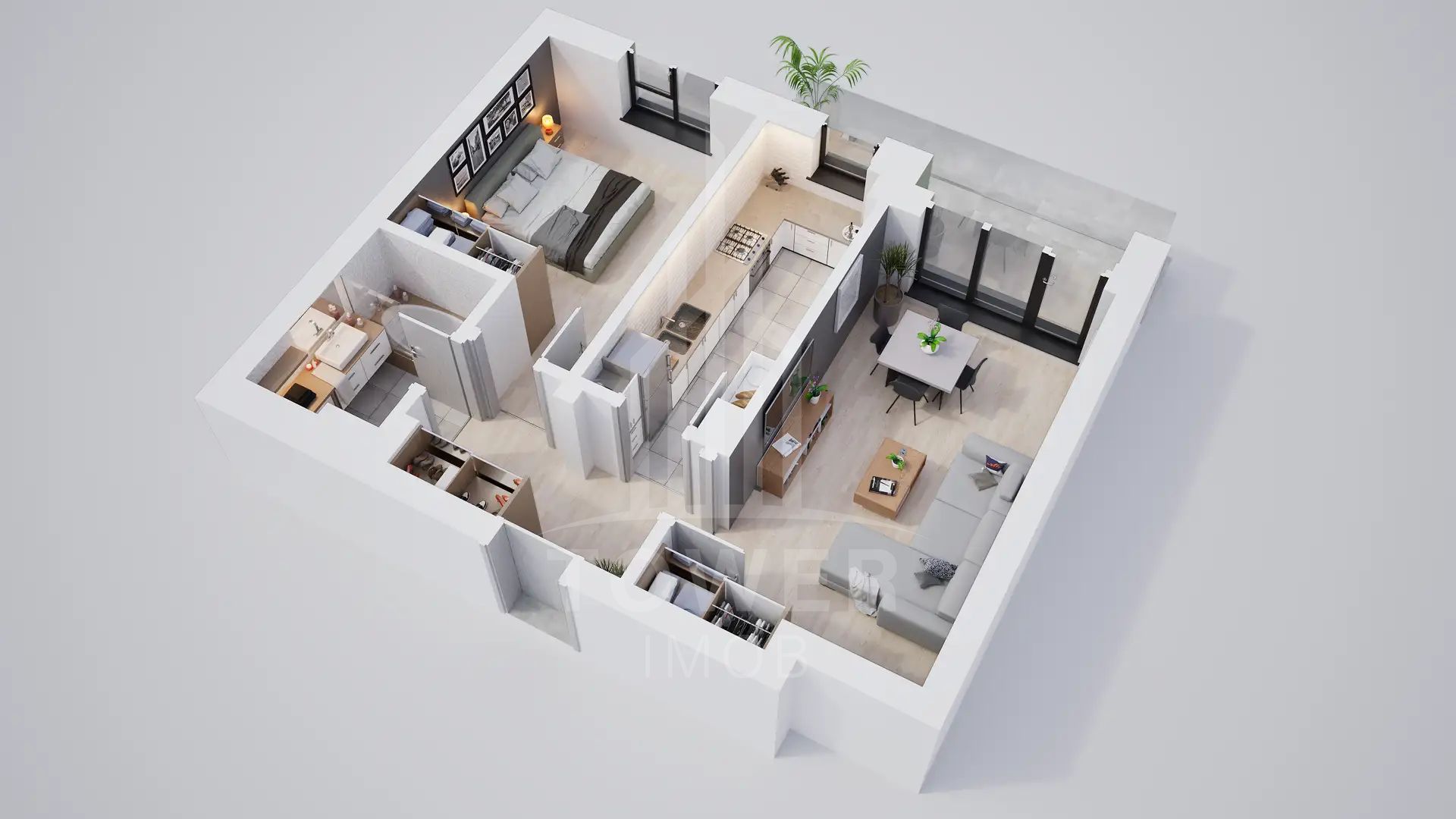 Vanzare  apartament cu 2 camere. Rate la dezvoltator pe 7 ani. - Poză 3