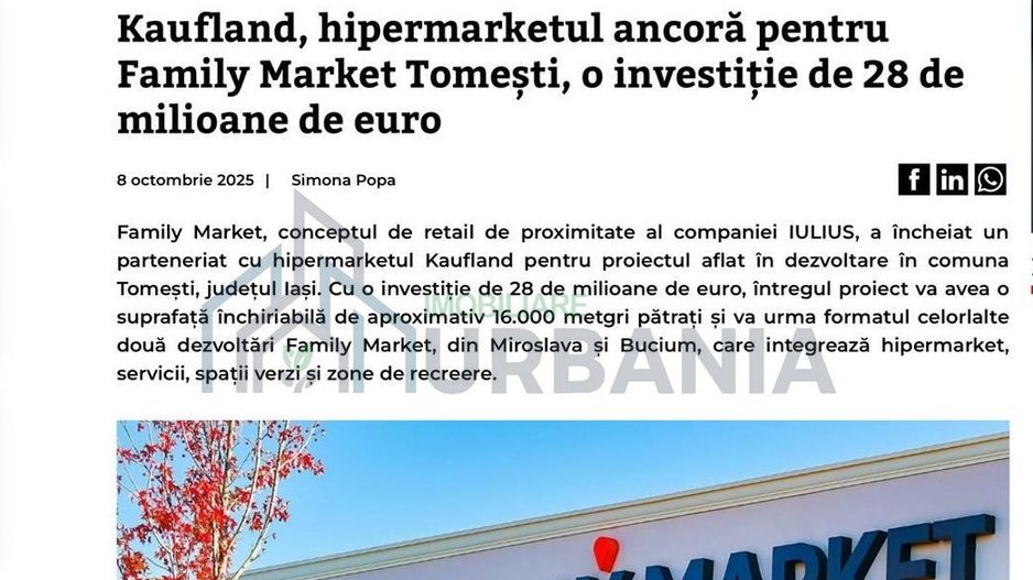 Teren intravilan de vânzare în Tomesti – Strada Văzduh nr. 1 - Poză 4