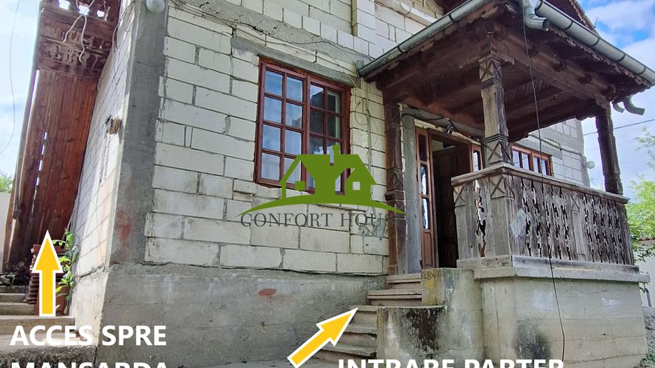 Casa P+M Lunca Bujoreni,locuibila ,imprejmuita cu gard zidit - Poză 15