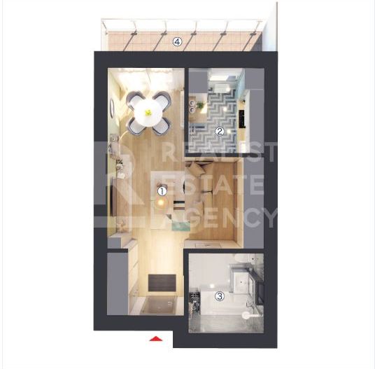 Vânzare, garsonieră, 1 cameră tip 1C, Hils Brauner, București - Poză 7